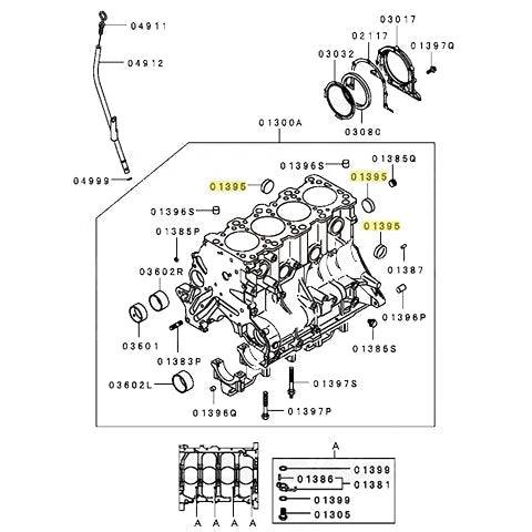 Mitsubishi OEM Engine Block Freeze Plug Set | 1990-1999 Mitsubishi