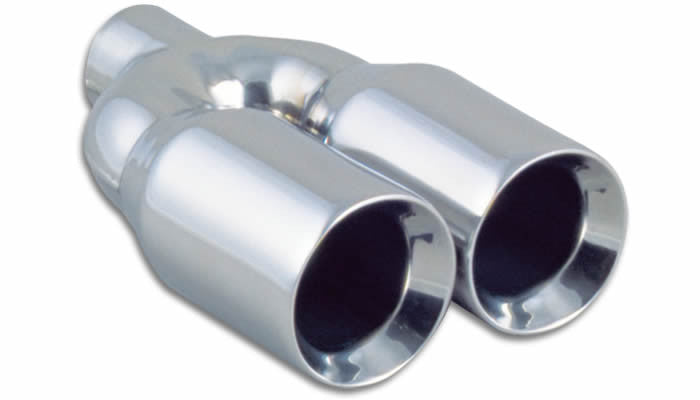 Vibrant Stainless Steel Dual Outlet Exhaust Tip