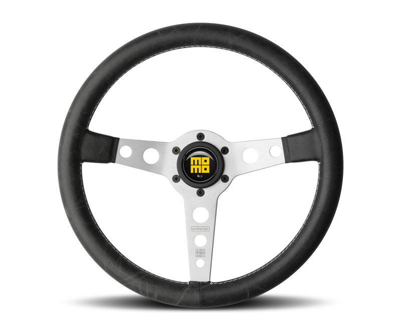MOMO PROTOTIPO φ350mm Momo Prototipo Steering Wheel 350 mm - Black Leather/White