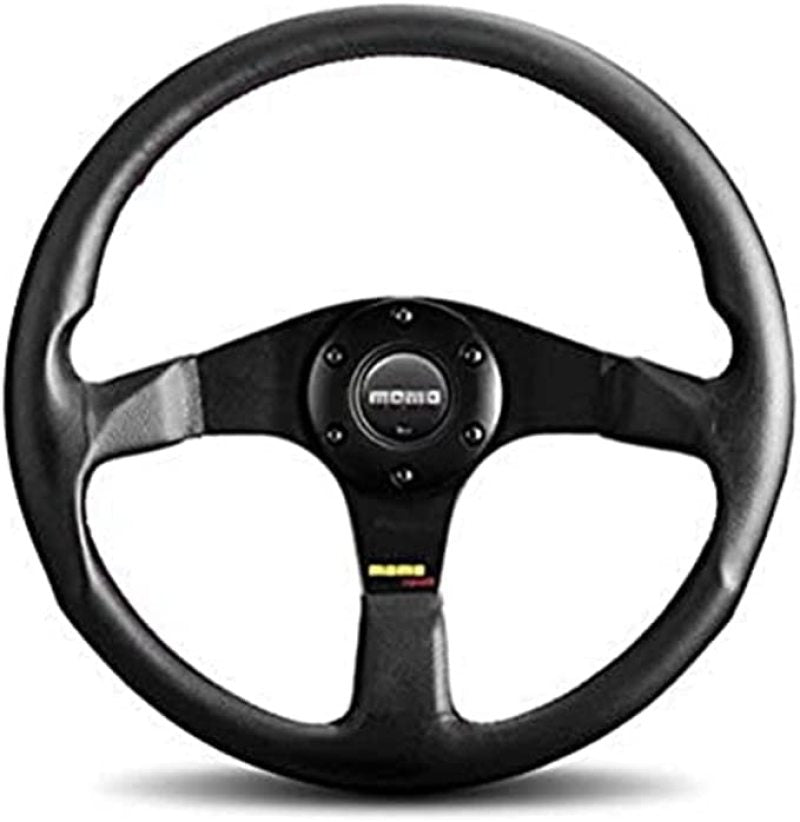Momo Tuner Steering Wheel 350 mm - Black Leather/Red Stitch/Black