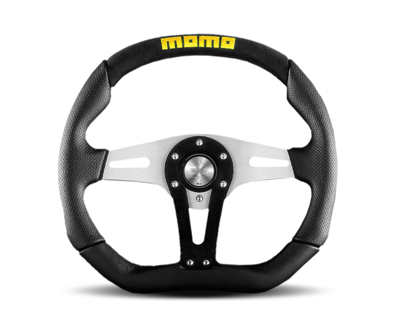 Momo Tuner Steering Wheel 320 mm - Black Leather/Red Stitch/Black