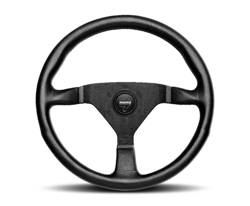 Momo Montecarlo Steering Wheel 350 mm - Black Leather/Black Stitch