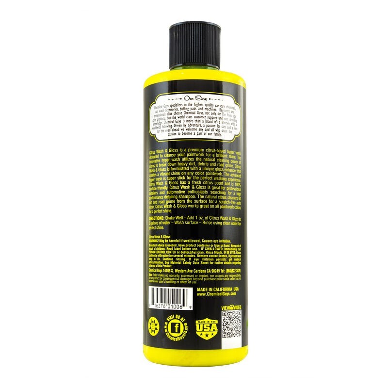 Chemical Guys Citrus Wash & Gloss Concentrated Car Wash - 16oz –  SpeedFactoryRacing