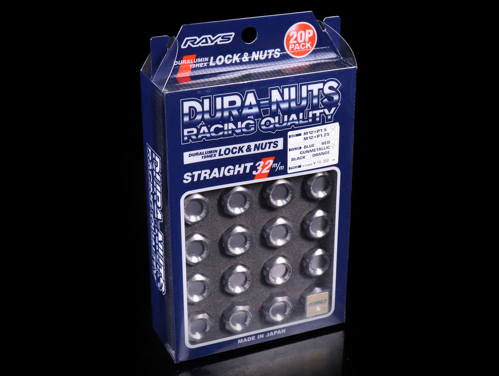 Rays L32 Dura-Nuts Straight Type Lug & Lock Set - M12X1.5