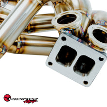 Load image into Gallery viewer, SpeedFactory Racing Forward Facing B-Series Outlaw Turbo Manifold