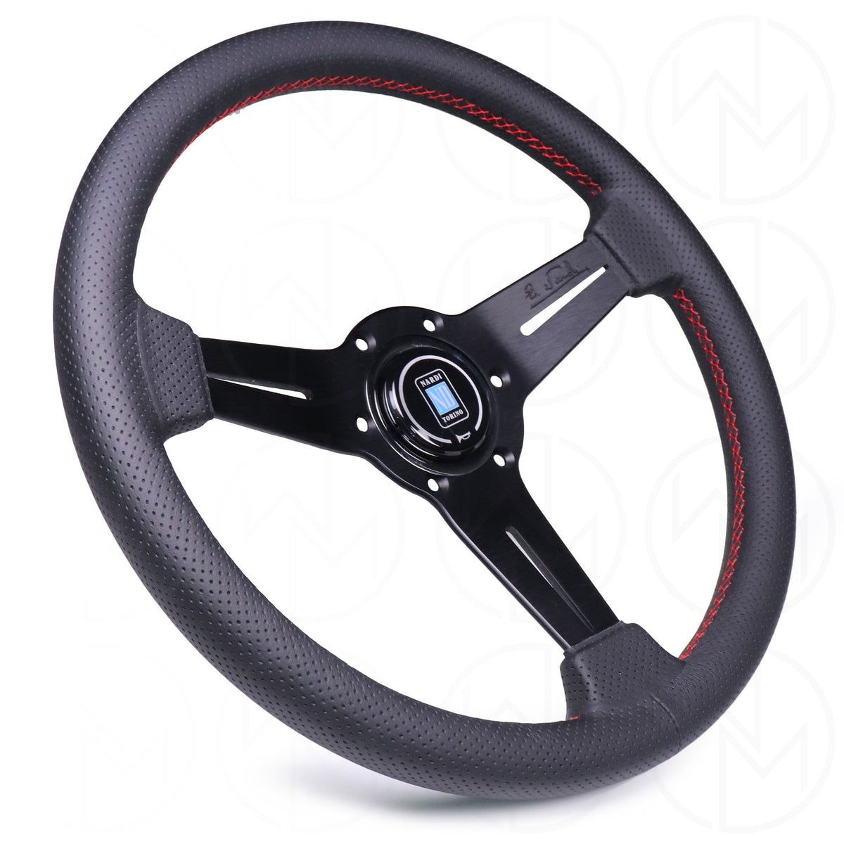 Nardi Classic Steering Wheel - 330mm Perforated Leather w/Red