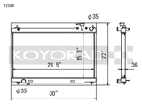 Koyo 03-07 Infiniti G35 Coupe / 03-06 G35 Sedan VQ35DE (MT) Radiator