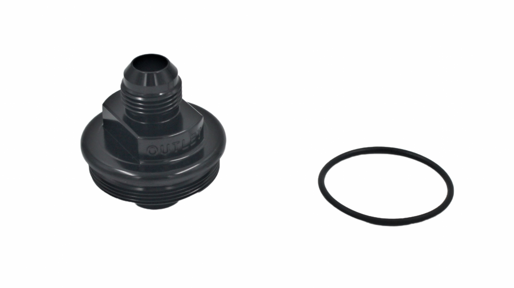 Fuel Filter Outlet Cap -8AN Black FUELAB