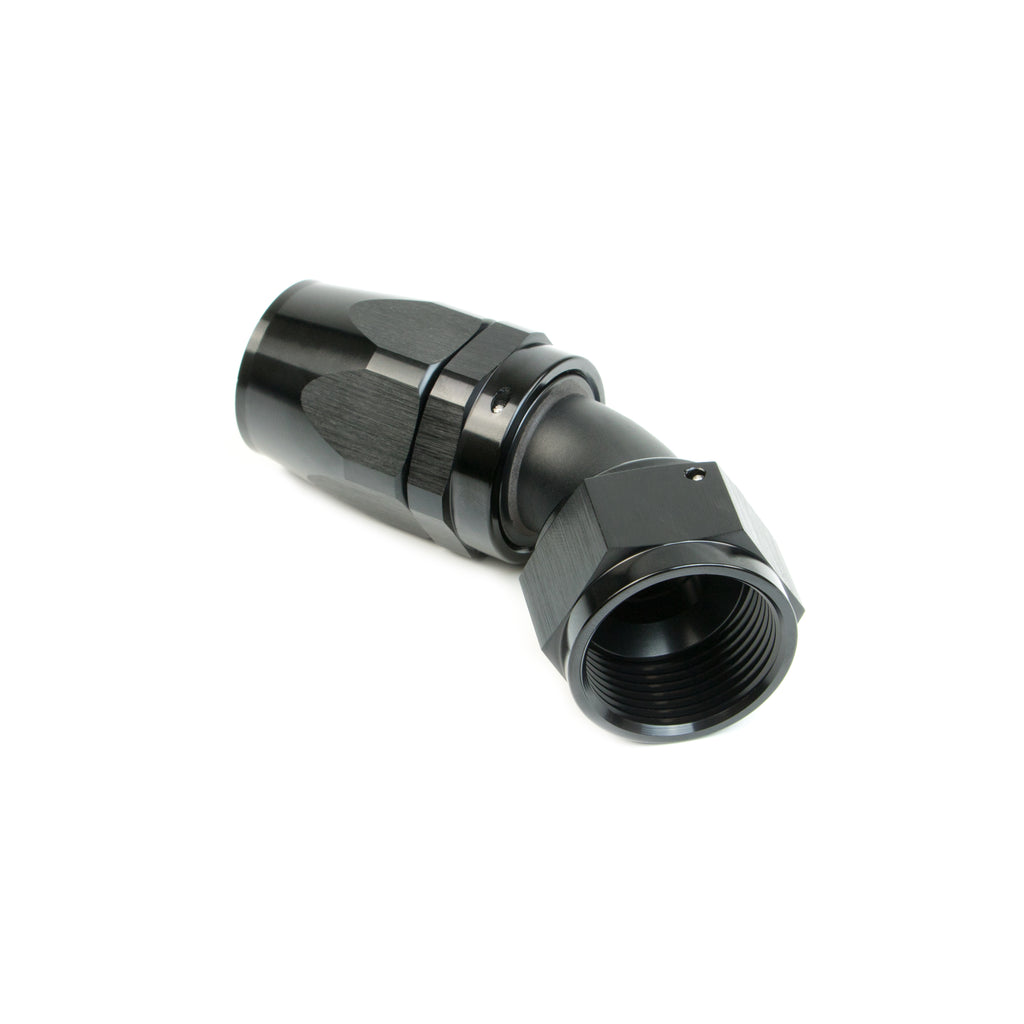 SpeedFactory Racing -10 AN Black Anodized Hose End Fitting - 45 Degree