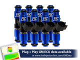 1650cc (180 lbs/hr at OE 58 PSI fuel pressure) FIC Fuel Injector Clinic Injector Set for SBC engines (High-Z) (is300-1650h)