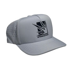 Load image into Gallery viewer, SpeedFactory Racing Modern Arc Perforated Snapback - Grey