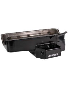 Oil Pan, SBC 86-Up With 1 Piece Seal, Low Ground Clearance, Road Race Baffled, 7 In. Deep