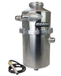Dry Sump Tank, 2 Pc, 16.5 Inch Tall, 7 Inch Dia., Dual Inlet, W 16An Male Breather Fitting