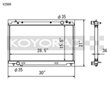 Koyo 07-08 Nissan 350Z VQ35HR (MT) Radiator