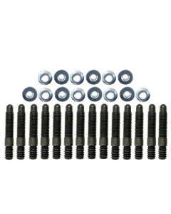 Valve Cover, Stud Kit, BBC Fabricated V/C, Bullet Nose, Non Serrated Flange Nuts