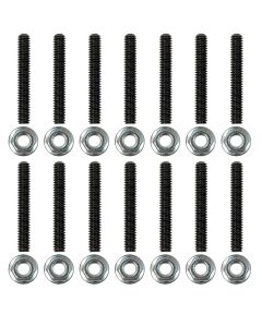 Valve Cover, Stud Kit, BBC Fabricated V/C, Broached Studs, Non Serrated Flange Nuts