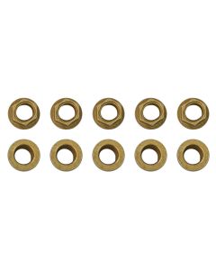 Flange Nut, 1/4-28, Serrated, 10 Pack, Zinc