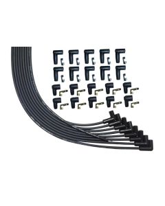 Wire Set Moroso Ultra V8 90 Deg Plug Univ. Unsleeved HEI & Non HEI 90, Black Unsleeved
