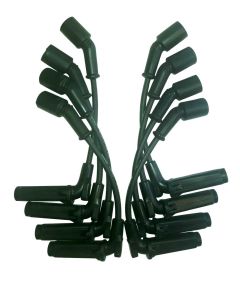Wire Set Moroso Ultra GM LS 9.75 Inch Wire Unsleeved Coil On Plug 90 Deg Boots, Black Wire