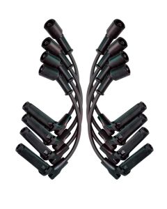 Wire Set Moroso Ultra GM LS 11 Inch Long Coil On Plug 90 Deg Boots Unsleeved Black