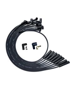 Wire Set Moroso Ultra BBC Over The Valve Cover Str Plug Boots & HEI Unsleeved, Black Wire