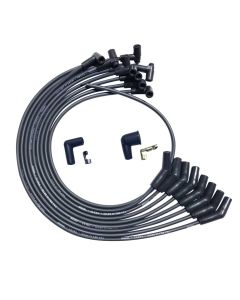 Wire Set Moroso Ultra BBC Ovc 135 Deg Plug End, HEI Dist,Unslvd Black Wire