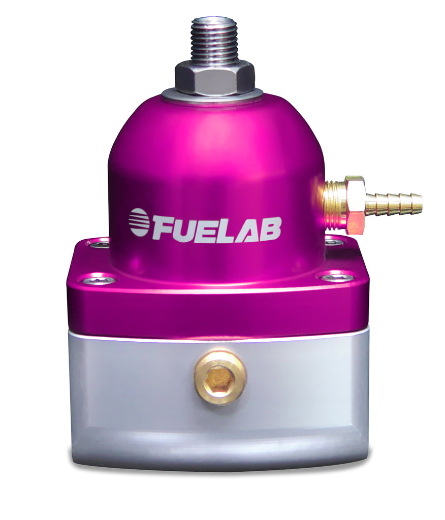 Universal TBI Throttle Body Injection Adjustable Fuel Pressure Regulator 10-25 psi 2  -10AN Inlets 1  -6AN Return Purple FUELAB