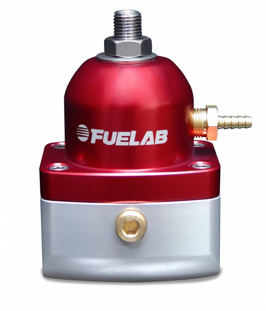 Universal EFI Electronic Fuel Injection Adjustable Fuel Pressure Regulator Large Seat 25-90 psi 2  -6AN Inlets 1  -6AN Return Red FUELAB