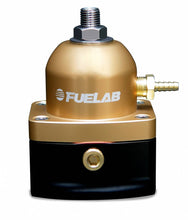 Load image into Gallery viewer, Universal EFI Electronic Fuel Injection Adjustable Fuel Pressure Regulator 90-125 psi 2  -6AN Inlets 1  -6AN Return Gold FUELAB
