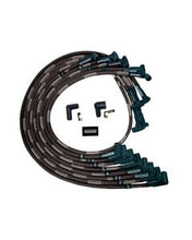 Load image into Gallery viewer, Wire Set Morso Ultra SBC Under The Header 90 Deg Plug End HEI Sleeved, Black Wire