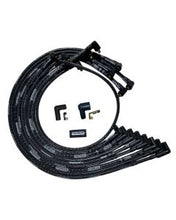 Load image into Gallery viewer, Wire Set Moroso Ultra SBC Under The Header 90 Deg Plug Non HEI Sleeved, Black Wire