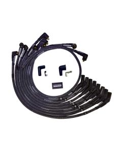 Wire Set Moroso Ultra Sb Ford Sleeved 135 Plug End, Non HEI Dist Black