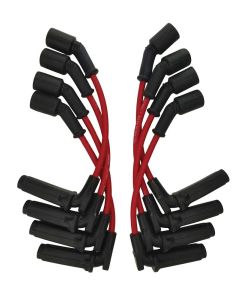Wire Set Moroso Ultra GM LS 11 Inch Long Spark Plug Wire Set Unsleeved Coil-On-Plug 90 Deg, Red Wire