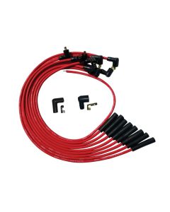 Wire Set Moroso Ultra BBC Over The Valve Cover Str Plug Boots Non HEI, Red Wire