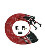 Load image into Gallery viewer, Wire Set Moroso Ultra Sleeved Red BBC Under The Header 135 Deg Plug Boot HEI, Red Wire