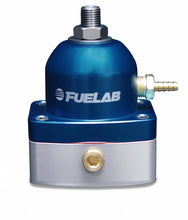 Load image into Gallery viewer, Universal EFI Electronic Fuel Injection Adjustable Mini Fuel Pressure Regulator 90-125 psi 2  -6AN Inlets 1  -6AN Return Blue FUELAB