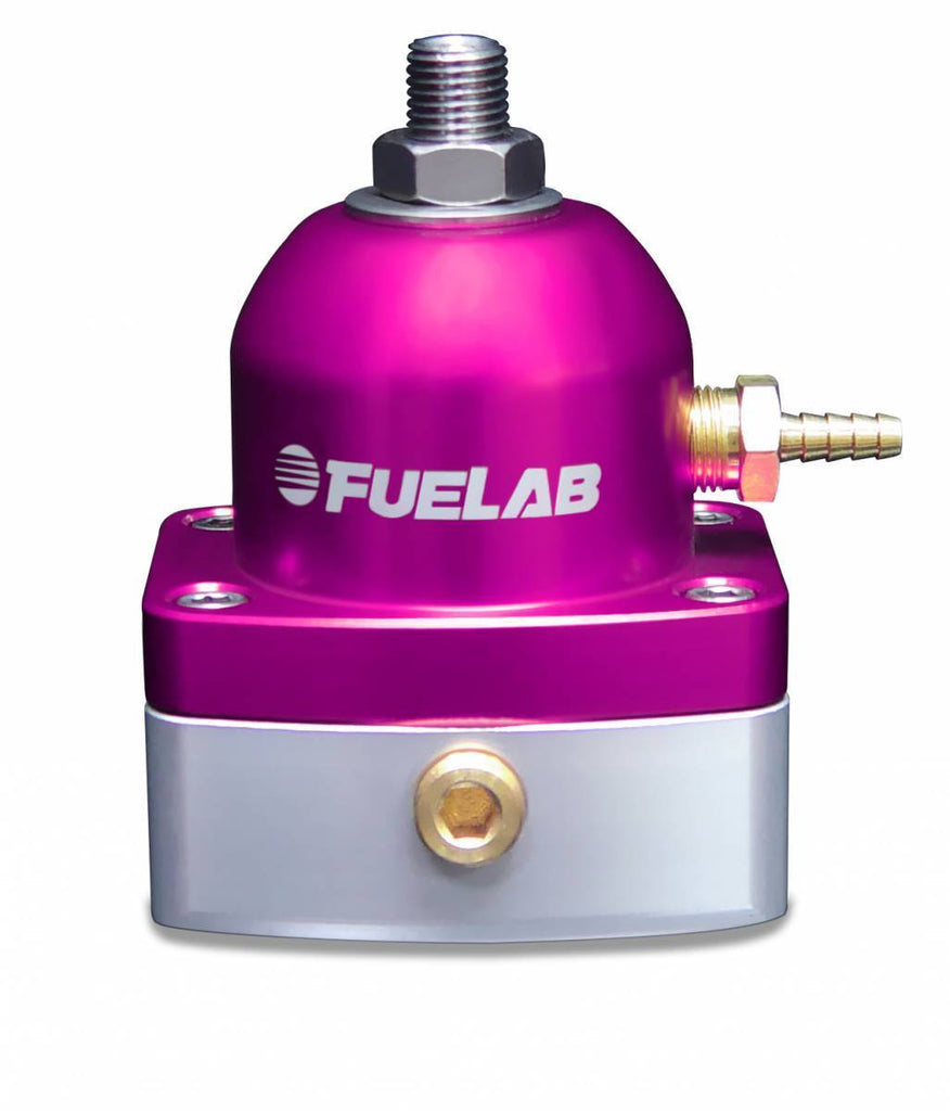 Universal EFI Electronic Fuel Injection Adjustable Mini Fuel Pressure Regulator 90-125 psi 2  -6AN Inlets 1  -6AN Return Purple FUELAB