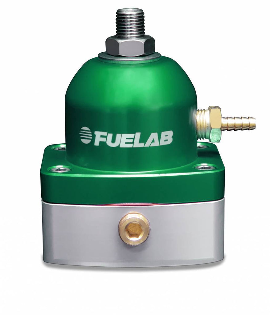 Universal EFI Electronic Fuel Injection Adjustable Mini Fuel Pressure Regulator In-Line 90-125 psi 1  -6AN Inlet 1  -6AN Return Green FUELAB