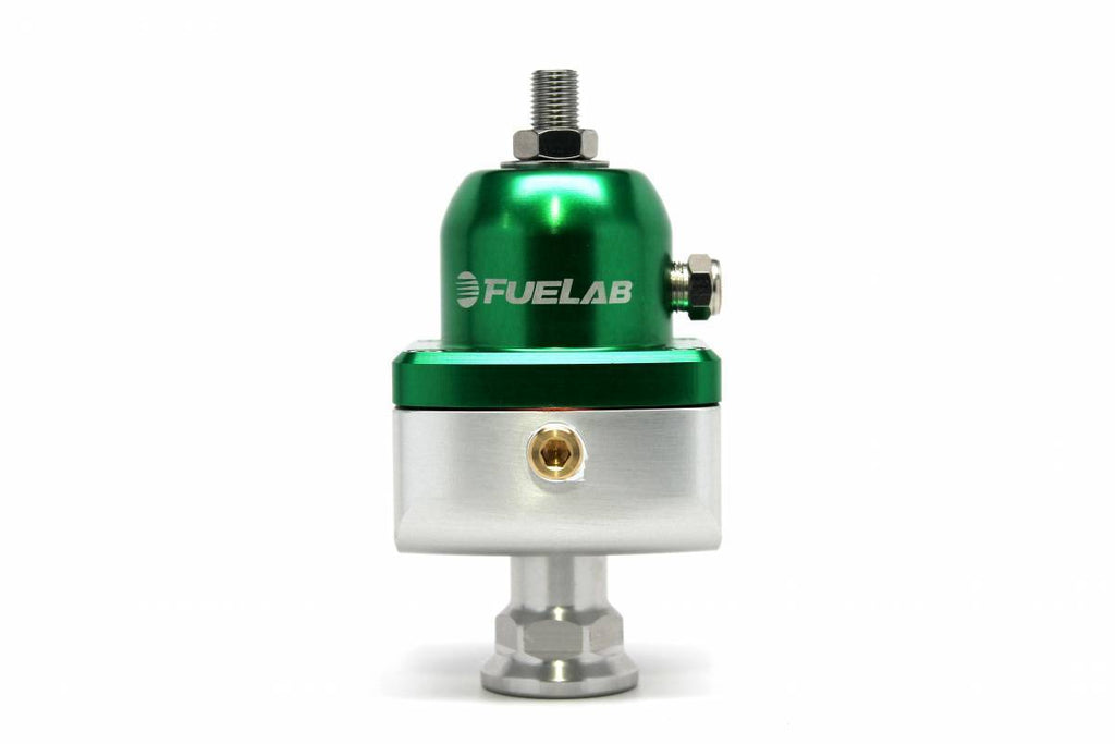 Universal CARB Adjustable Fuel Pressure Regulator Blocking Style 1-3 psi (1) -8AN Inlet (2) -8AN Outlets Green FUELAB