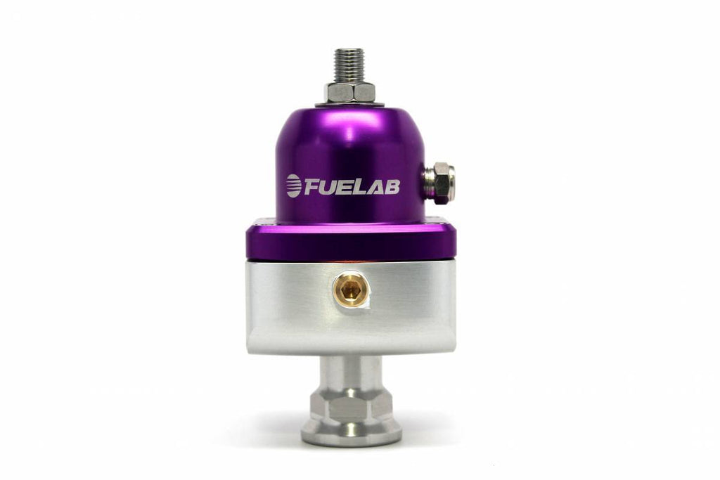 Universal CARB Adjustable Fuel Pressure Regulator Blocking Style 10-25 psi (1) -8AN Inlet (2) -8AN Outlets Purple FUELAB