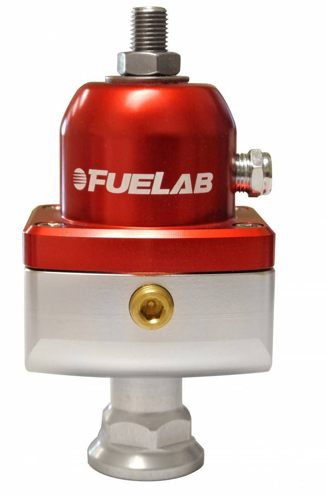 Universal CARB Adjustable Fuel Pressure Regulator Blocking Style Mini 4-12 psi (1) -6AN Inlet (2) -6AN Outlets Red FUELAB
