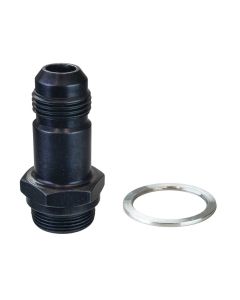 Carburetor Fuel Inlet Fitting, 8An X 7/8-20, 2 In Long, Black Anodized