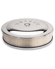 Load image into Gallery viewer, Air Cleaner Kit, 14 In. X 3 In., Aluminum, Flat Bottom, Chrome