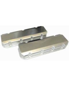 Valve Covers, BBC, 3 In. Tall, Pockets On Exhaust & Intake, Fabricated Aluminum, Non Logoed