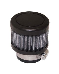Valve Cover, Breather, Filtered,Clamp-On 1 In I.D. Black Finish