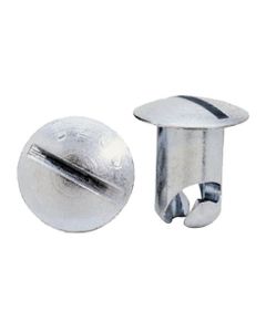 Quick Fastener, Oval, 7/16 In X .450, Steel, Silver