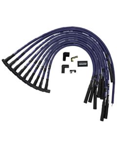 Ignition Wire Set, Ultra 40, Sleeved, BBC HEI, Straight, Blue