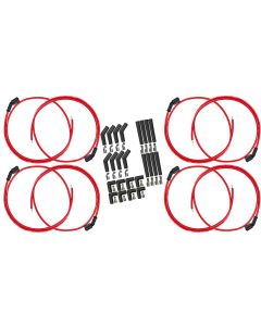 Wire Set, Ultra 350, 8Mm, LS Univ Set 90, 135, Str Plug Boots, Red