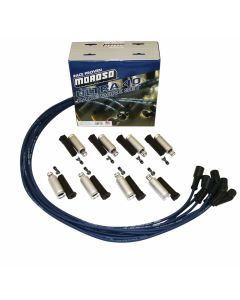 Ignition Wire Set, Ultra 40, Universal, Unsleeved, GM LS, Aluminum Shielded, Blue