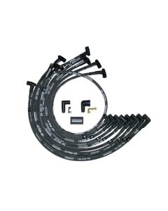 Ignition Wire Set, Ultra 40, Sleeved, SBC, HEI, 90 Degree, Black